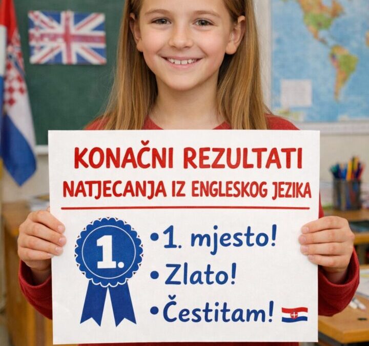 Ljestvica konačnog poretka županijske razine Natjecanja iz engleskog jezika