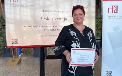 Ponosni na našu učiteljicu Šteficu Marodi Hatlak – dobitnicu „Oskara zvanja”!